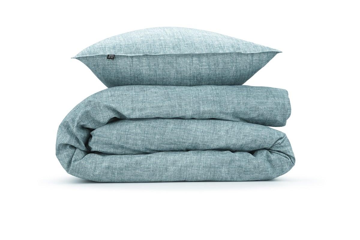 Zo Home Dekbedovertrek Lino Emerald Green Katoen - Bedtextielonline.be