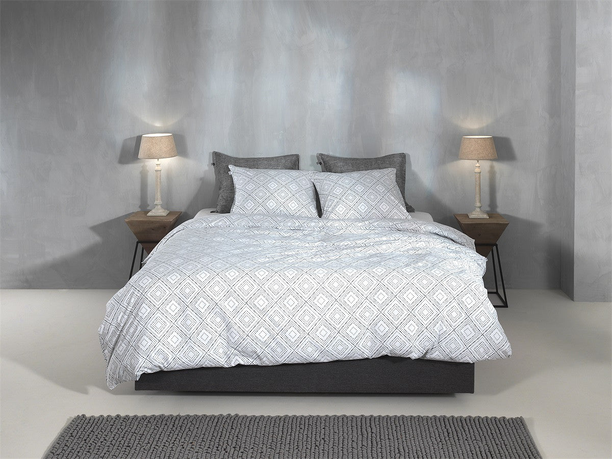 Zo Home Dekbedovertrek Percale Piastrella Crystal White