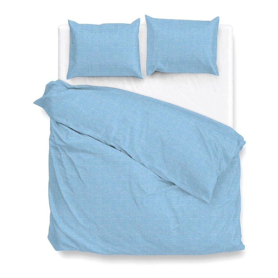 Zo Home Dekbedovertrek Lino Topaz Blue Katoen - Bedtextielonline.be