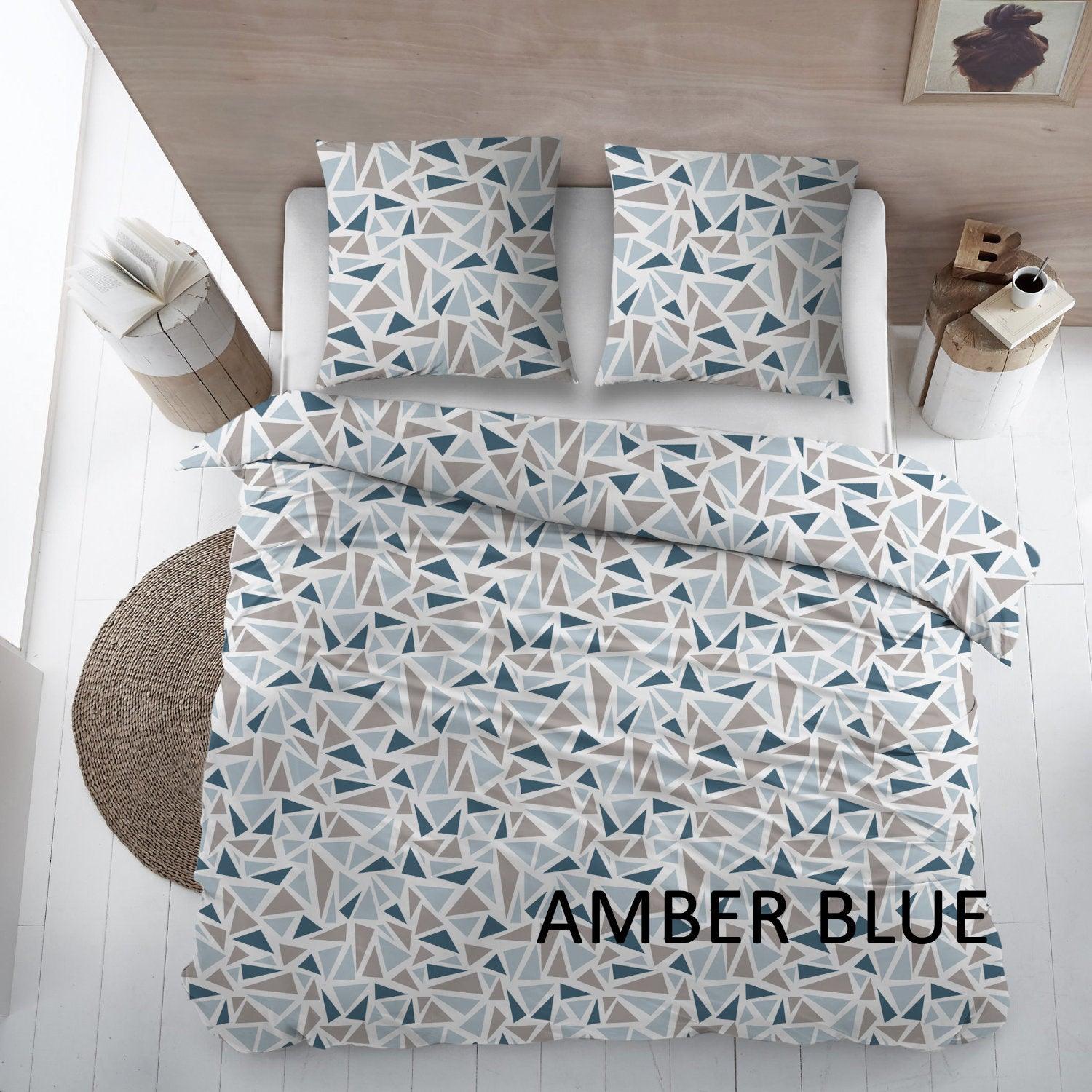 Lakenset Katoen Amber Blauw - Bedtextielonline.be