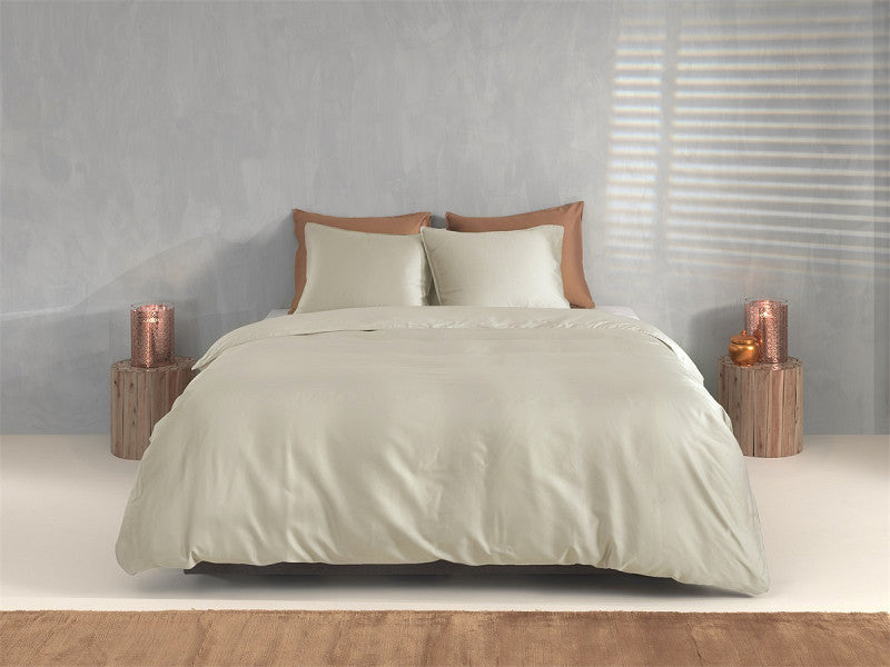 Zo Home Dekbedovertrek Percale Percalle Cool Beige