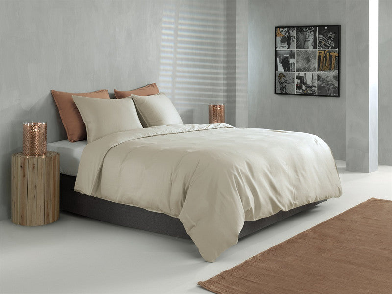 Zo Home Dekbedovertrek Percale Percalle Cool Beige