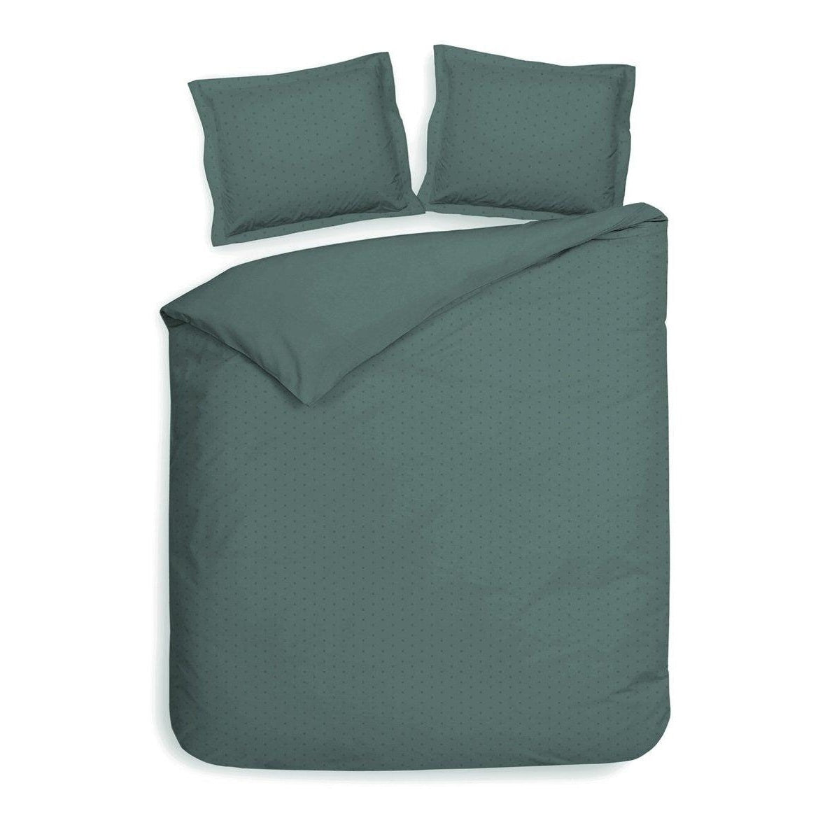 Heckett Lane Dekbedovertrek Punto Mineral Green Satijn - Bedtextielonline.be