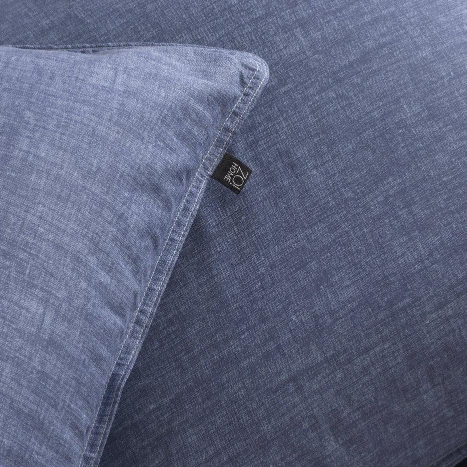 Zo Home Dekbedovertrek Lino Bonnet Blue Katoen - Bedtextielonline.be