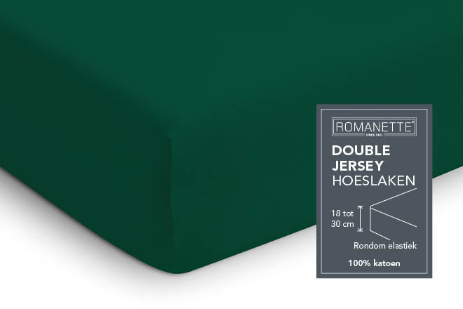 Romanette Hoeslaken Double Jersey Forest Green