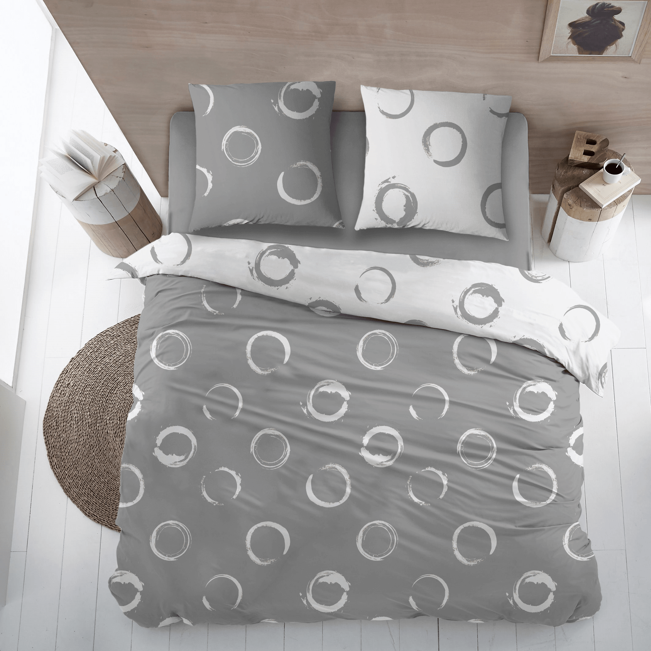 Dekbedovertrek Flanel Lieve Grey - Bedtextielonline.be