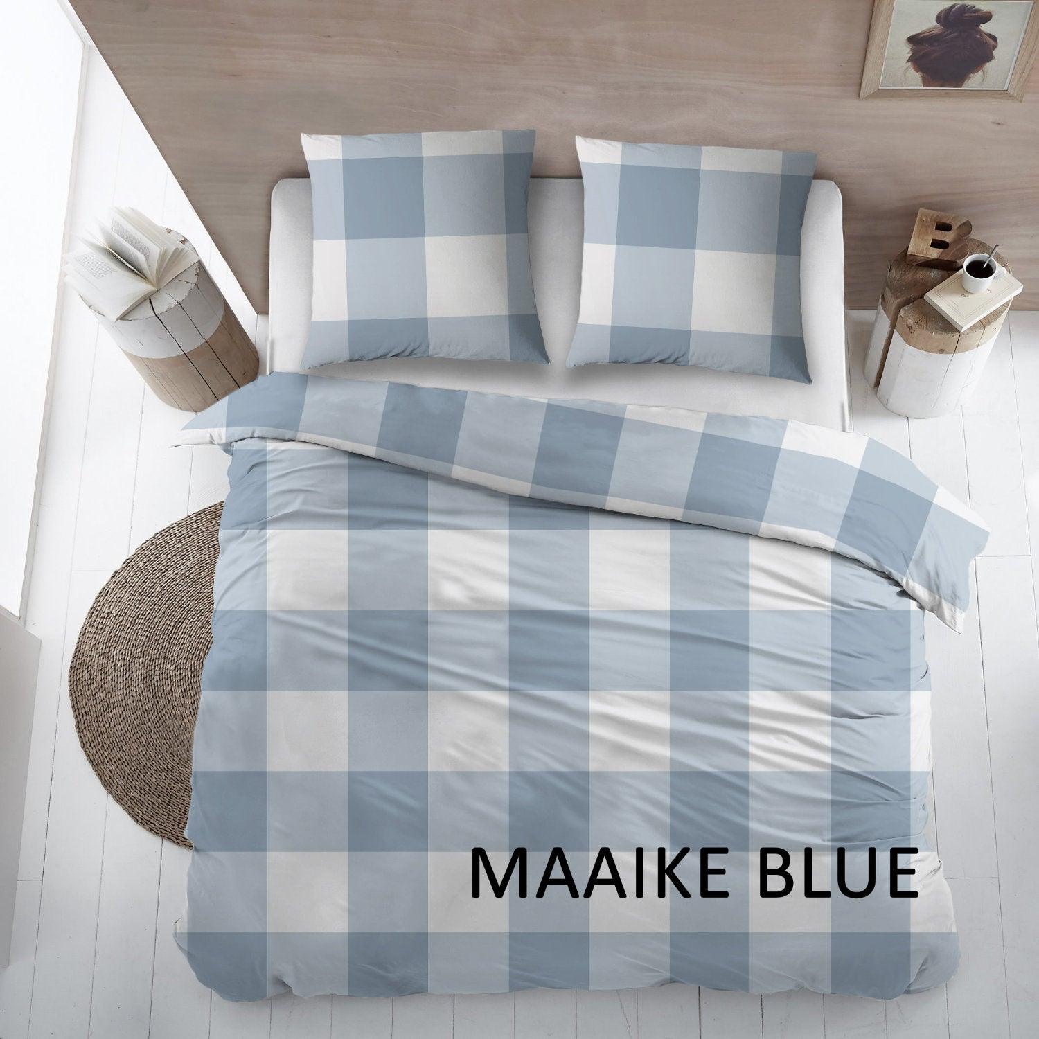 Lakenset Katoen Maaike Blauw - Bedtextielonline.be