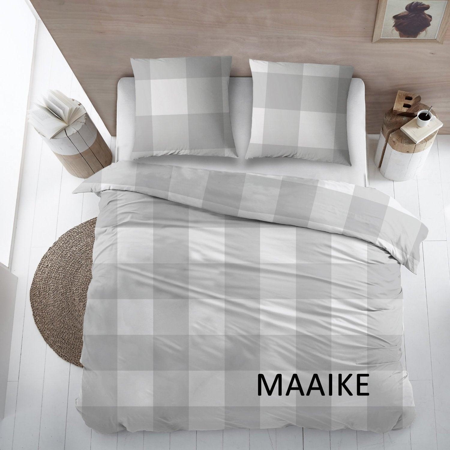 Lakenset Katoen Maaike Grijs - Bedtextielonline.be