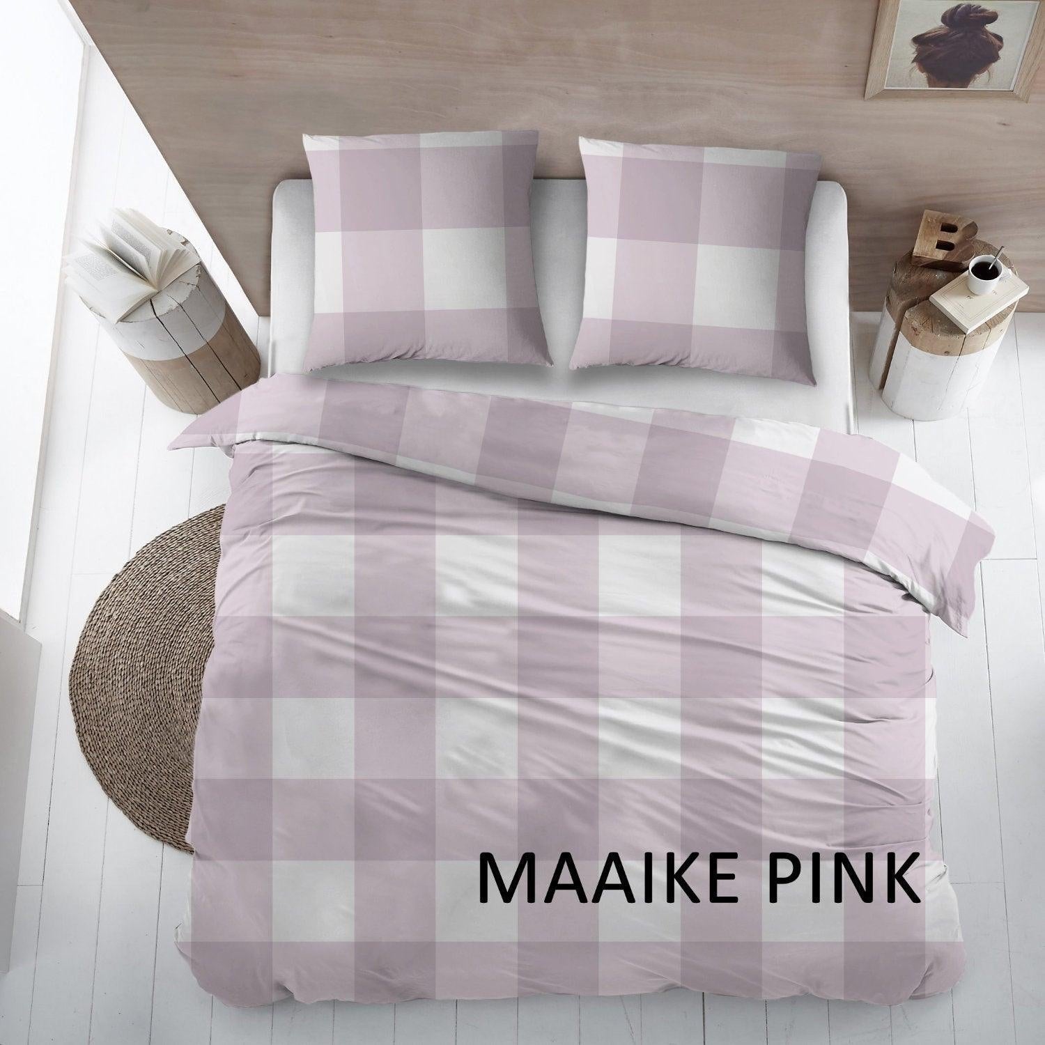 Dekbedovertrek Katoen Maaike Roze - Bedtextielonline.be