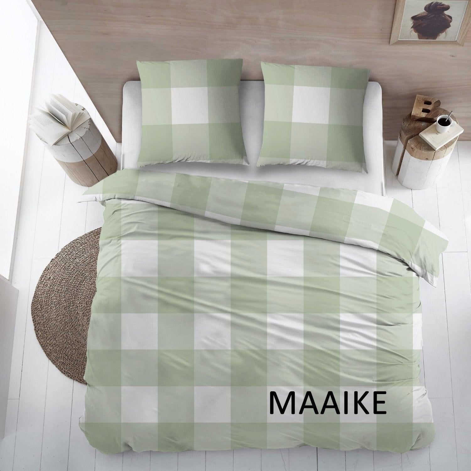 Dekbedovertrek Katoen Maaike Groen - Bedtextielonline.be