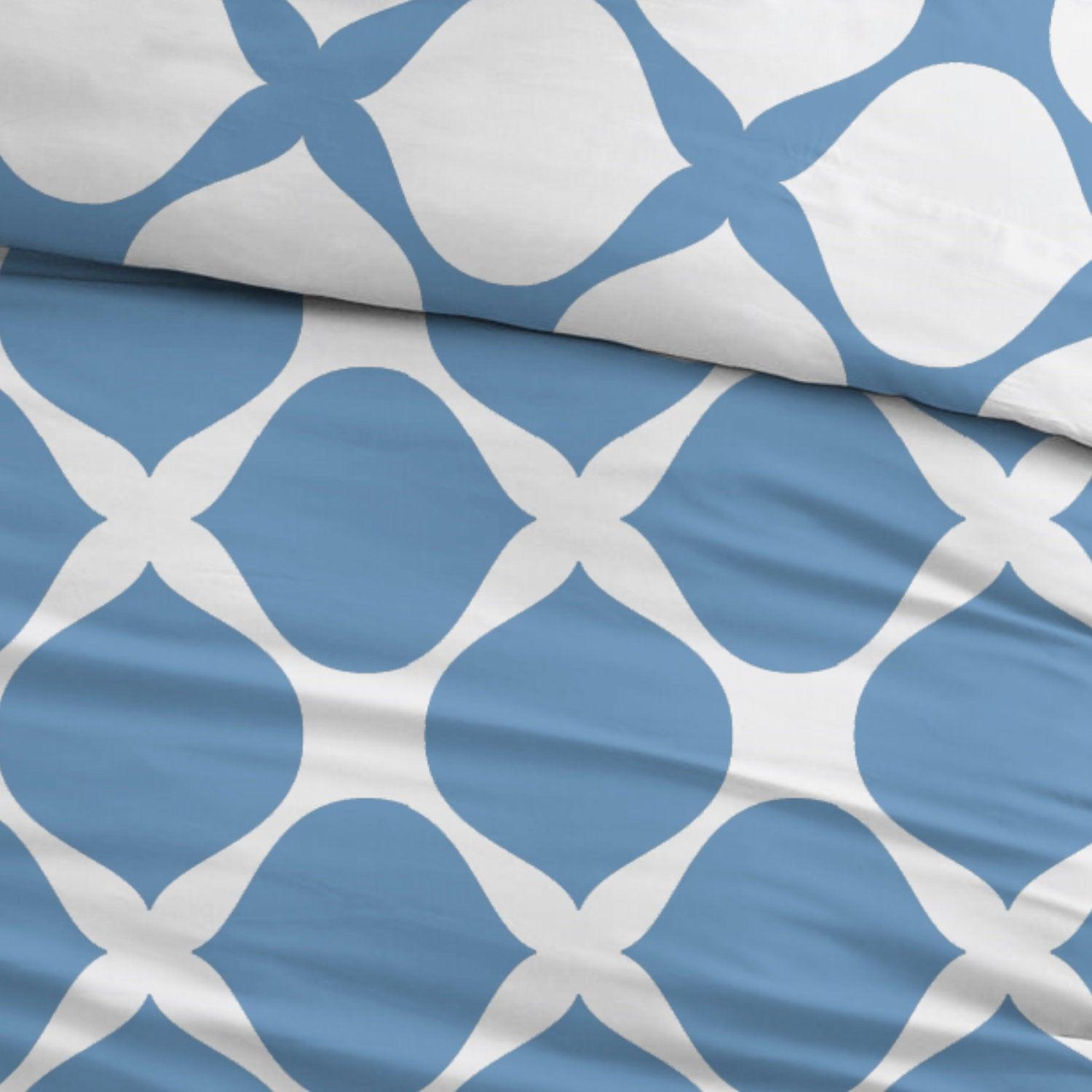 Dekbedovertrek Katoen Mia Blue - Bedtextielonline.be