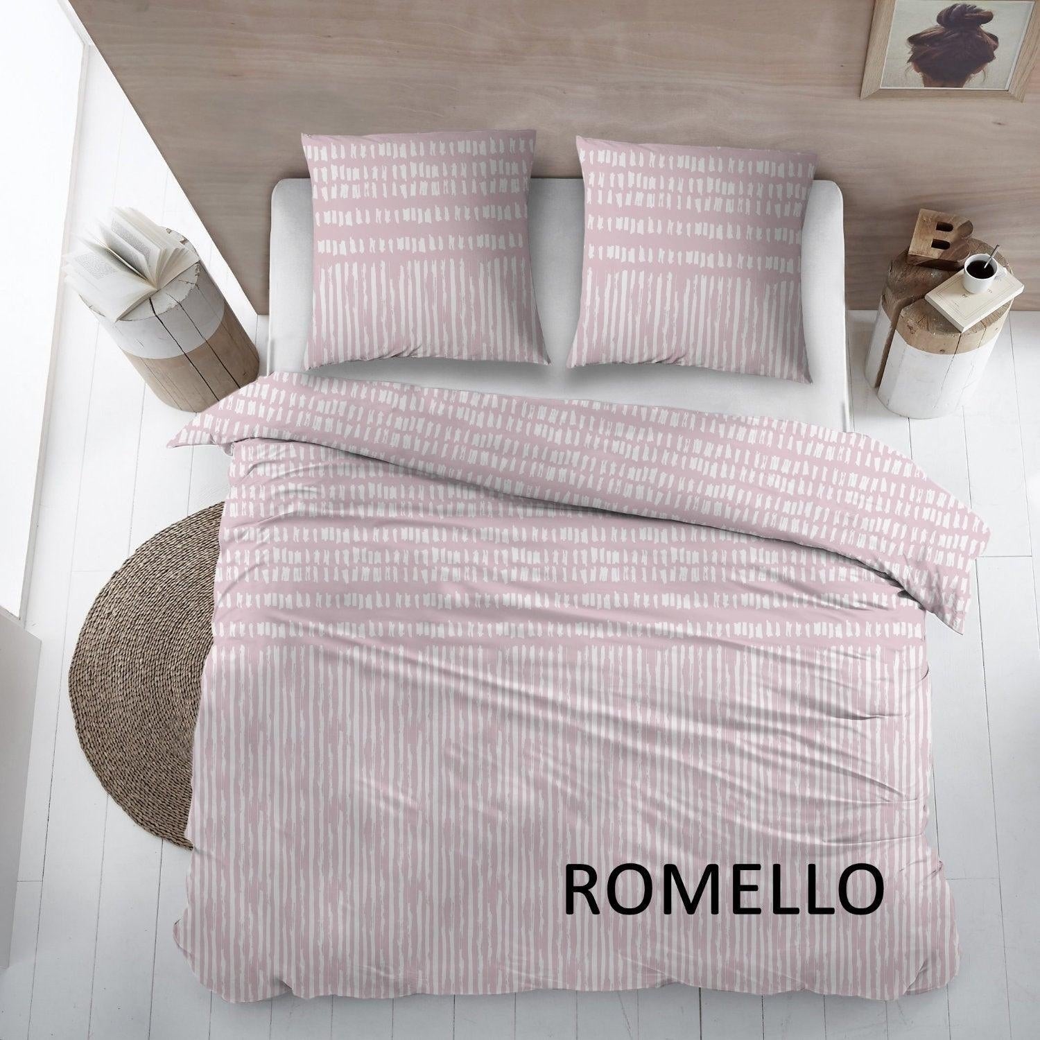 Dekbedovertrek Katoen Romello Pink - Bedtextielonline.be