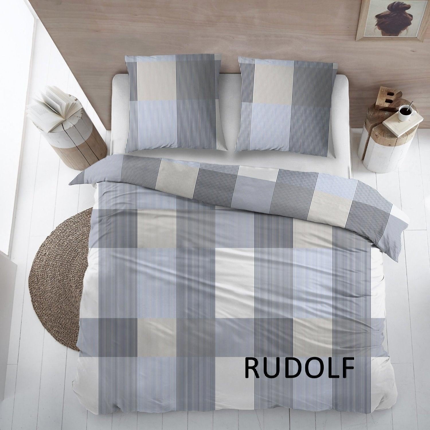 Dekbedovertrek Katoen Rudolf Blue - Bedtextielonline.be