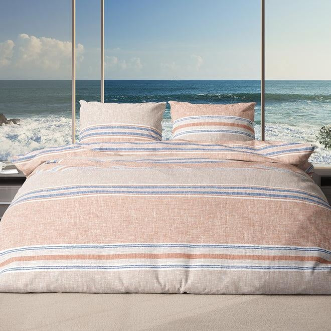 Romanette Dekbedovertrek Katoen Alfie Aqua/Terra - Bedtextielonline.be