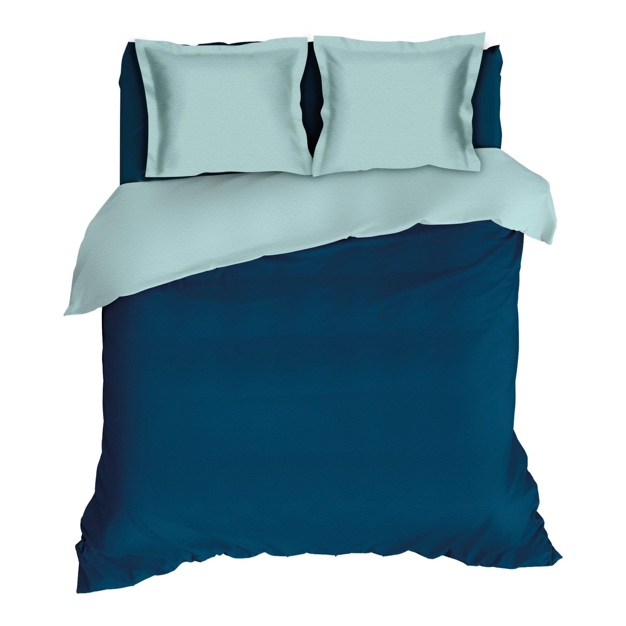 Dekbedovertrek Flanel Comtesse Teal Misty Green - Bedtextielonline.be