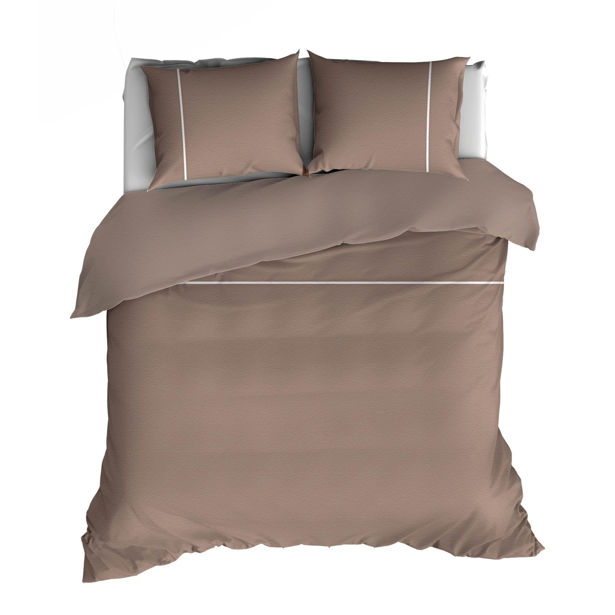 Dekbedovertrek Flanel Duchesse Taupe - Bedtextielonline.be