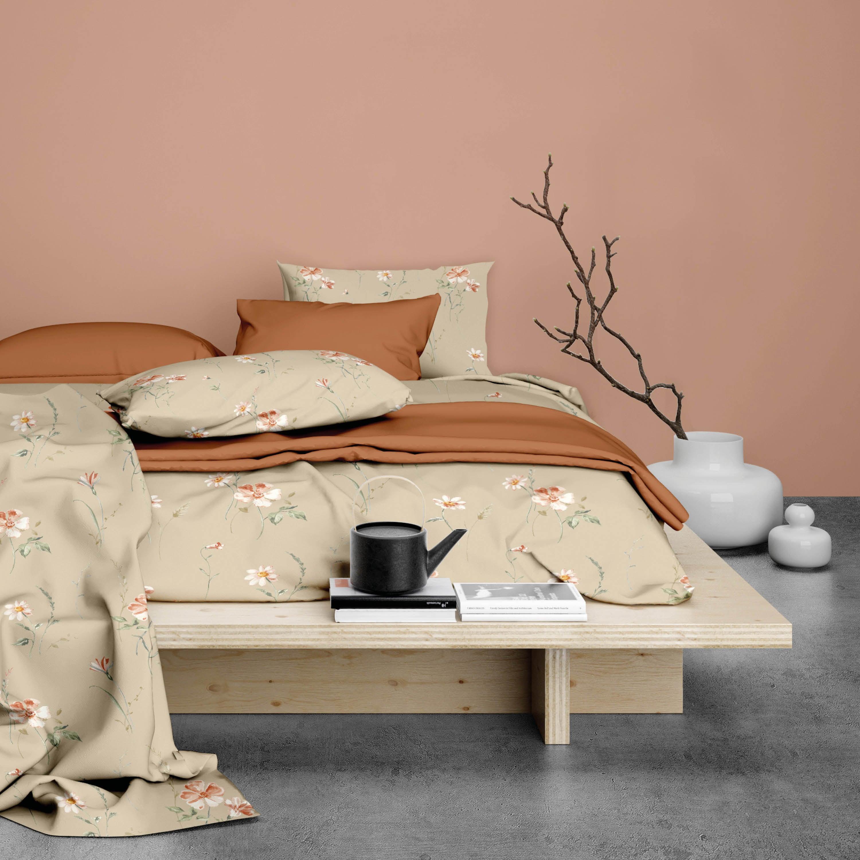 Satin d'Or Dekbedovertrek Zabina Beige Satijn - Bedtextielonline.be