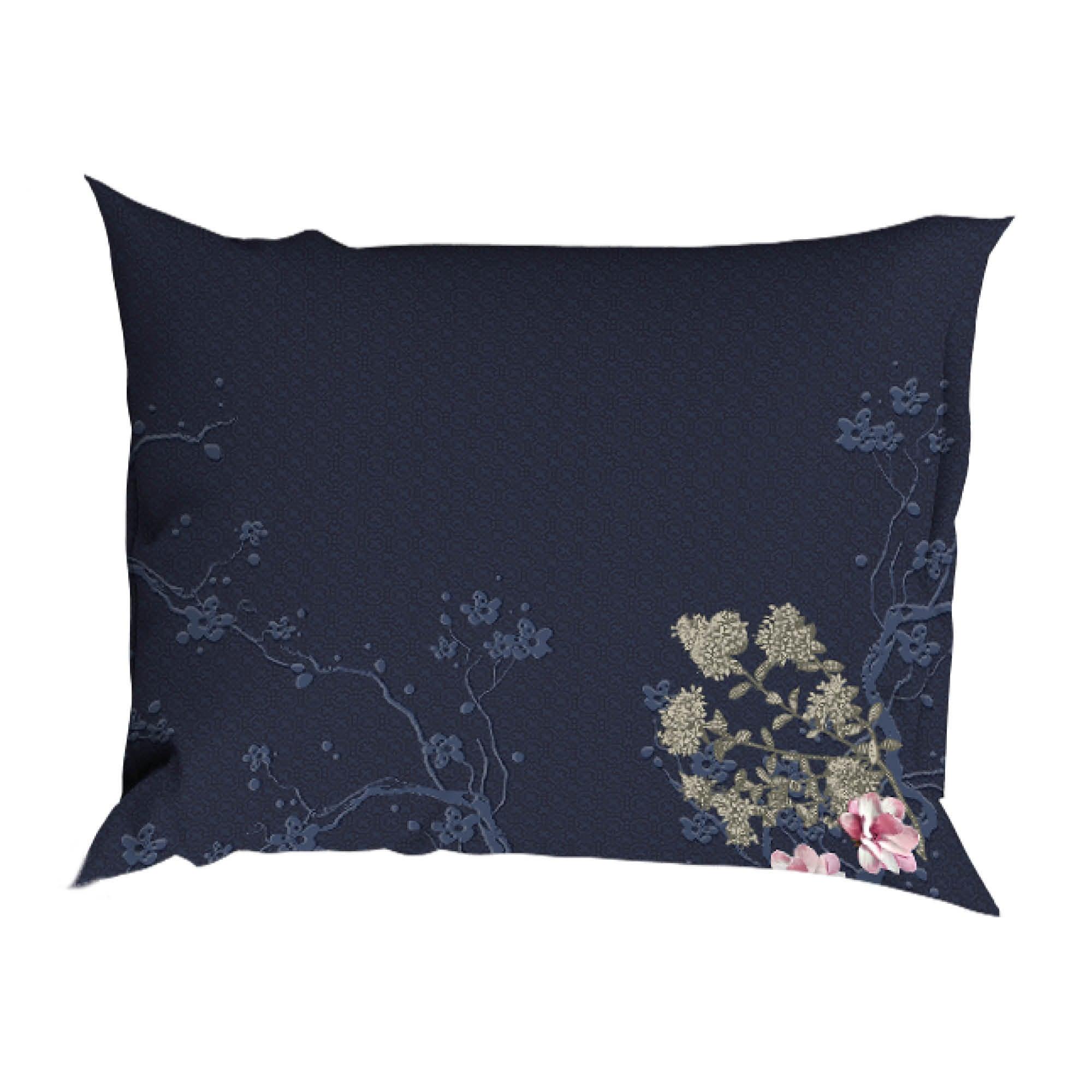 Satin d'Or Dekbedovertrek Naoki Manor Blue Satijn - Bedtextielonline.be