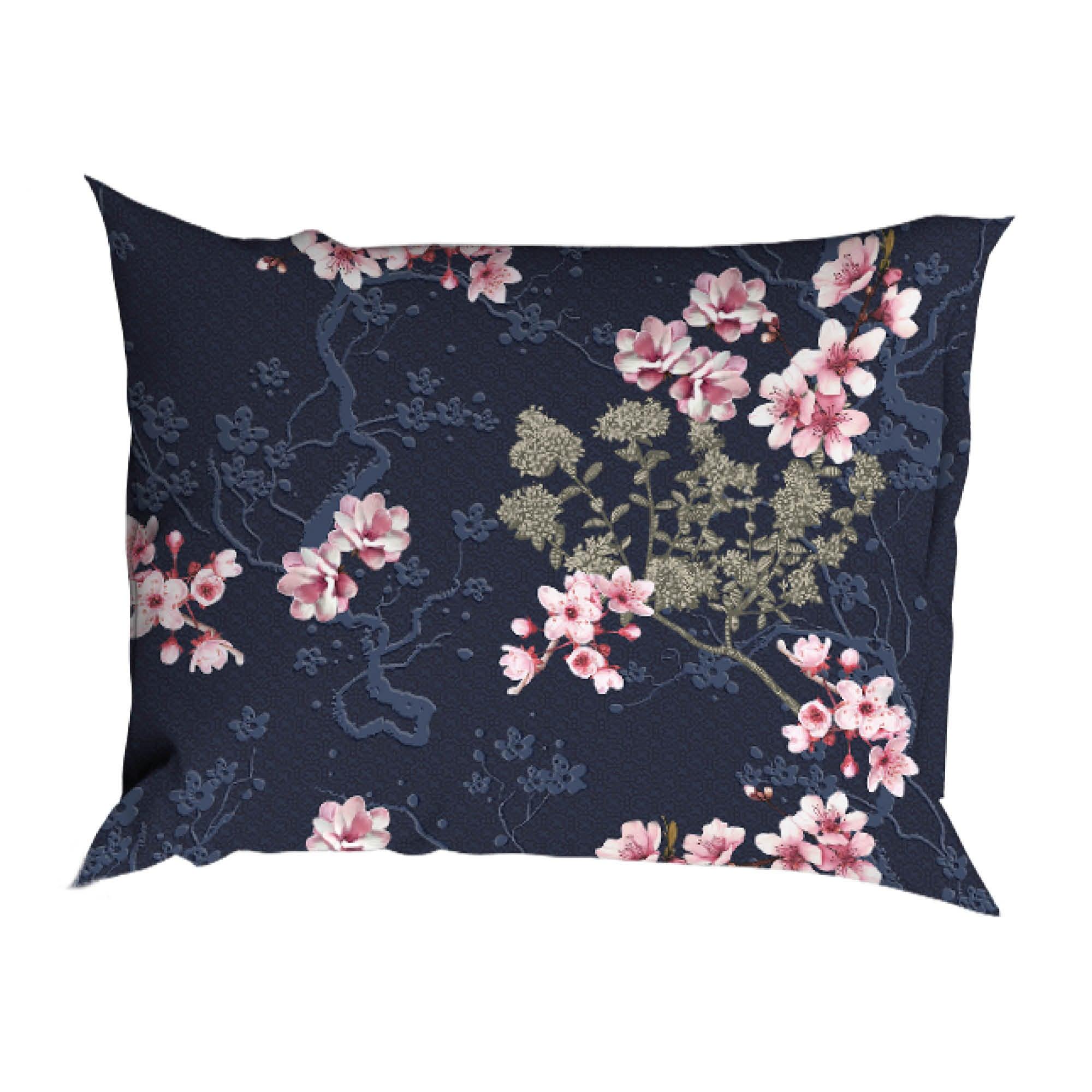 Satin d'Or Dekbedovertrek Naoki Manor Blue Satijn - Bedtextielonline.be