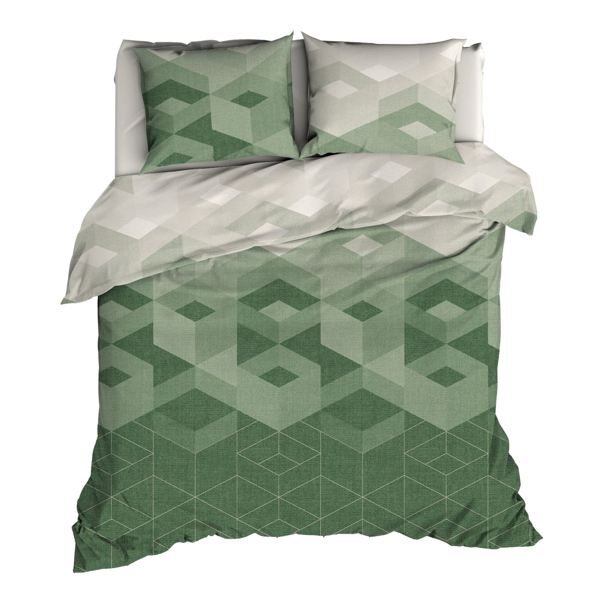 Romanette Dekbedovertrek Flanel Wallis Mineral