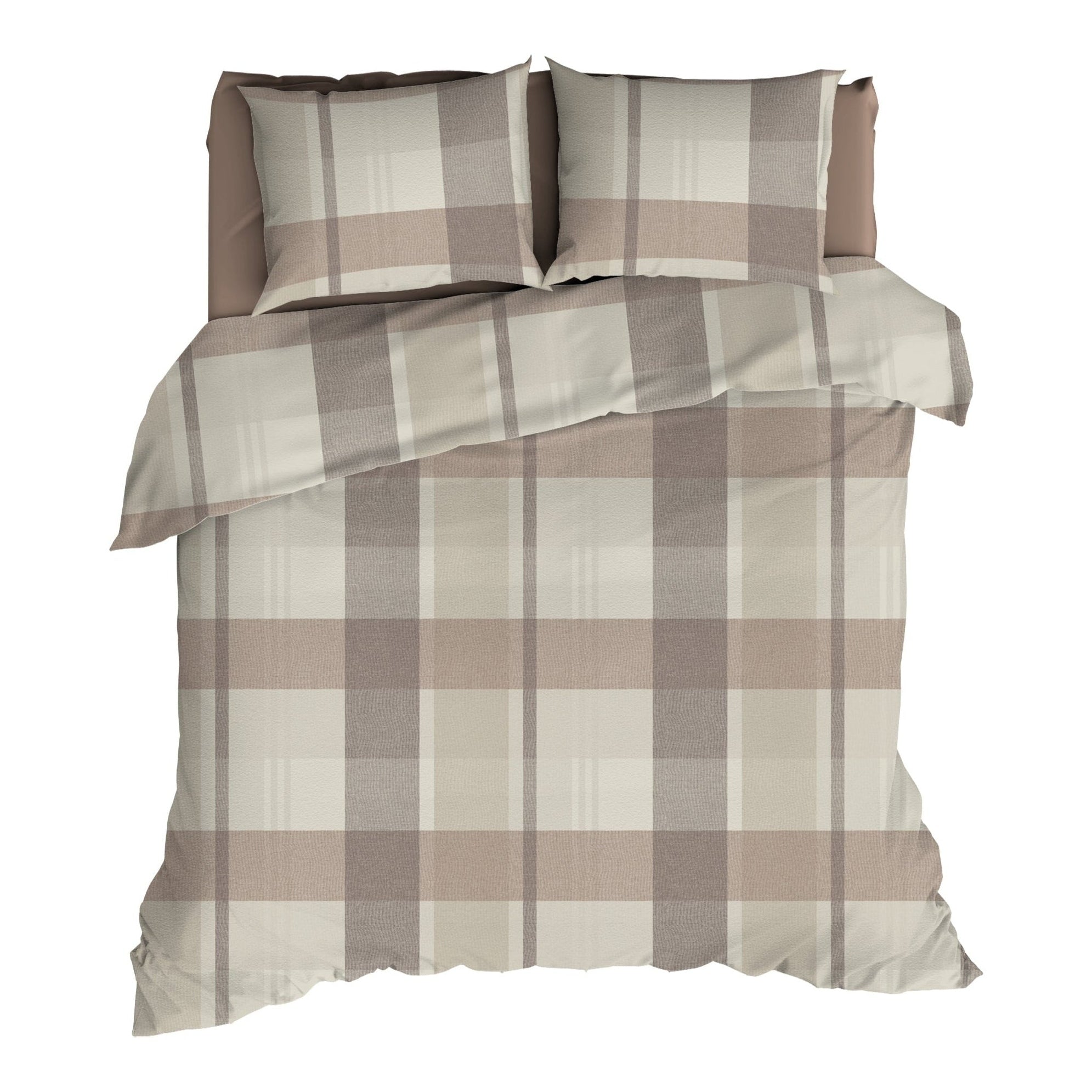 Romanette Bettbezug Flanell Falcon Taupe