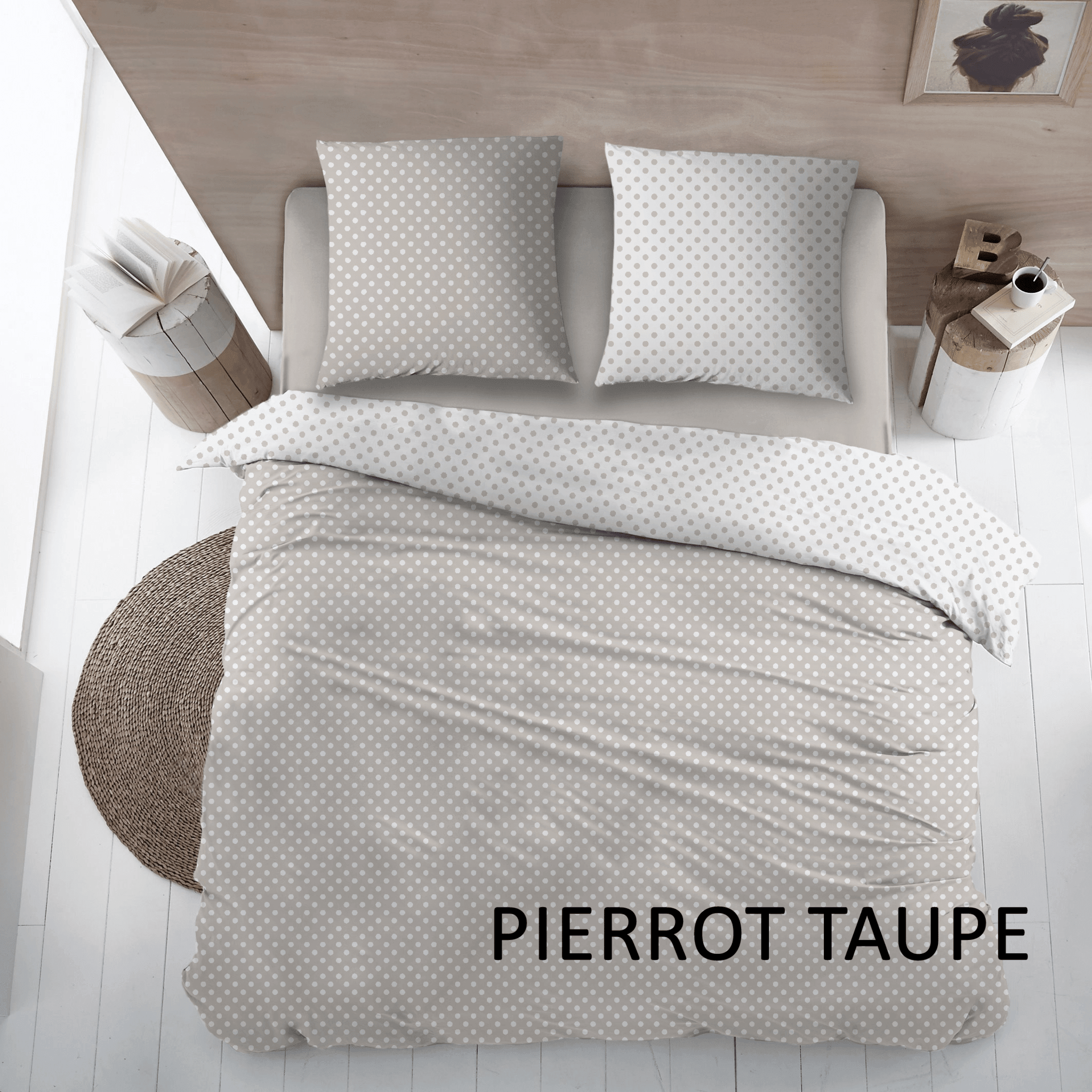 Cottons Lakenset Lakenset Katoen Pierrot Taupe