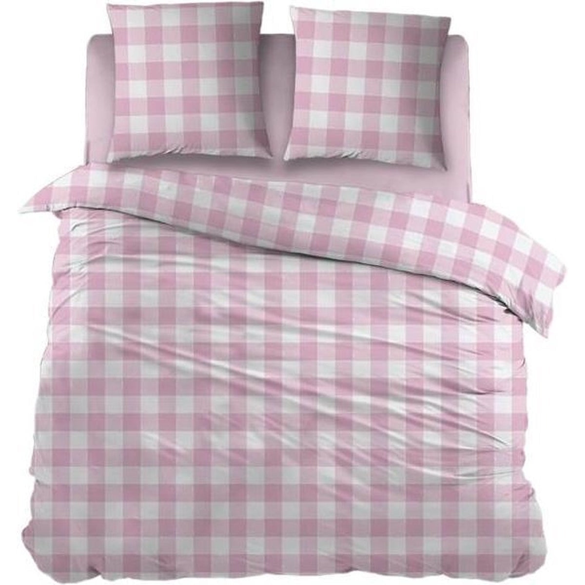 Baumwoll-Bettlaken-Set, Flanell, Lies Pink