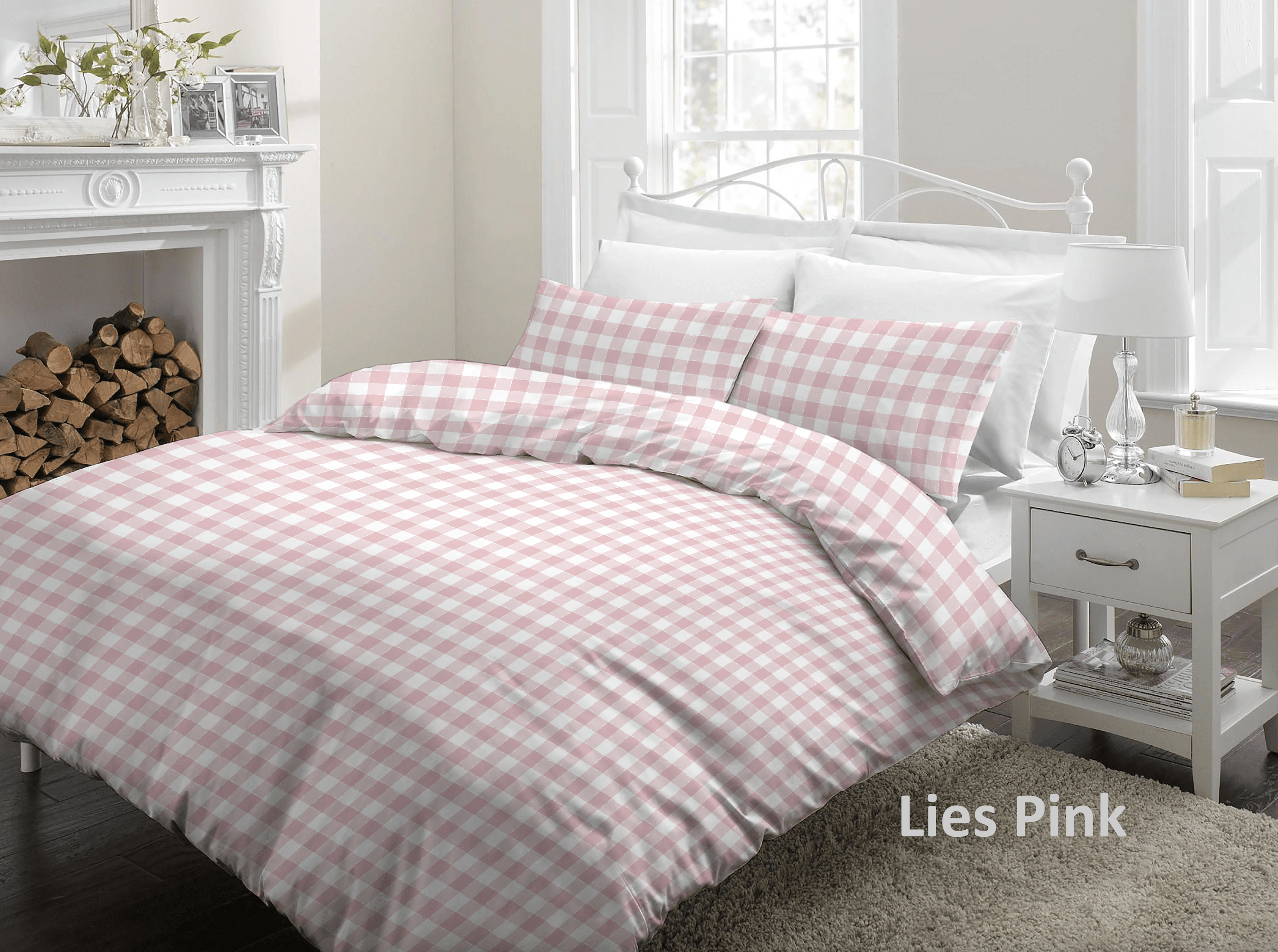 Dekbedovertrek Flanel Lies Pink - Bedtextielonline.be