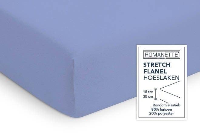 Romanette Hoeslaken Hoeslaken Stretch Flanel Lavendel