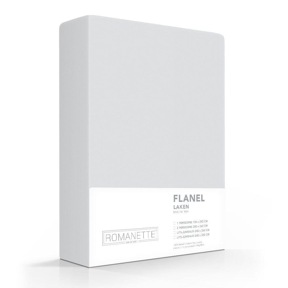 Romanette Laken Laken Flanel Silver