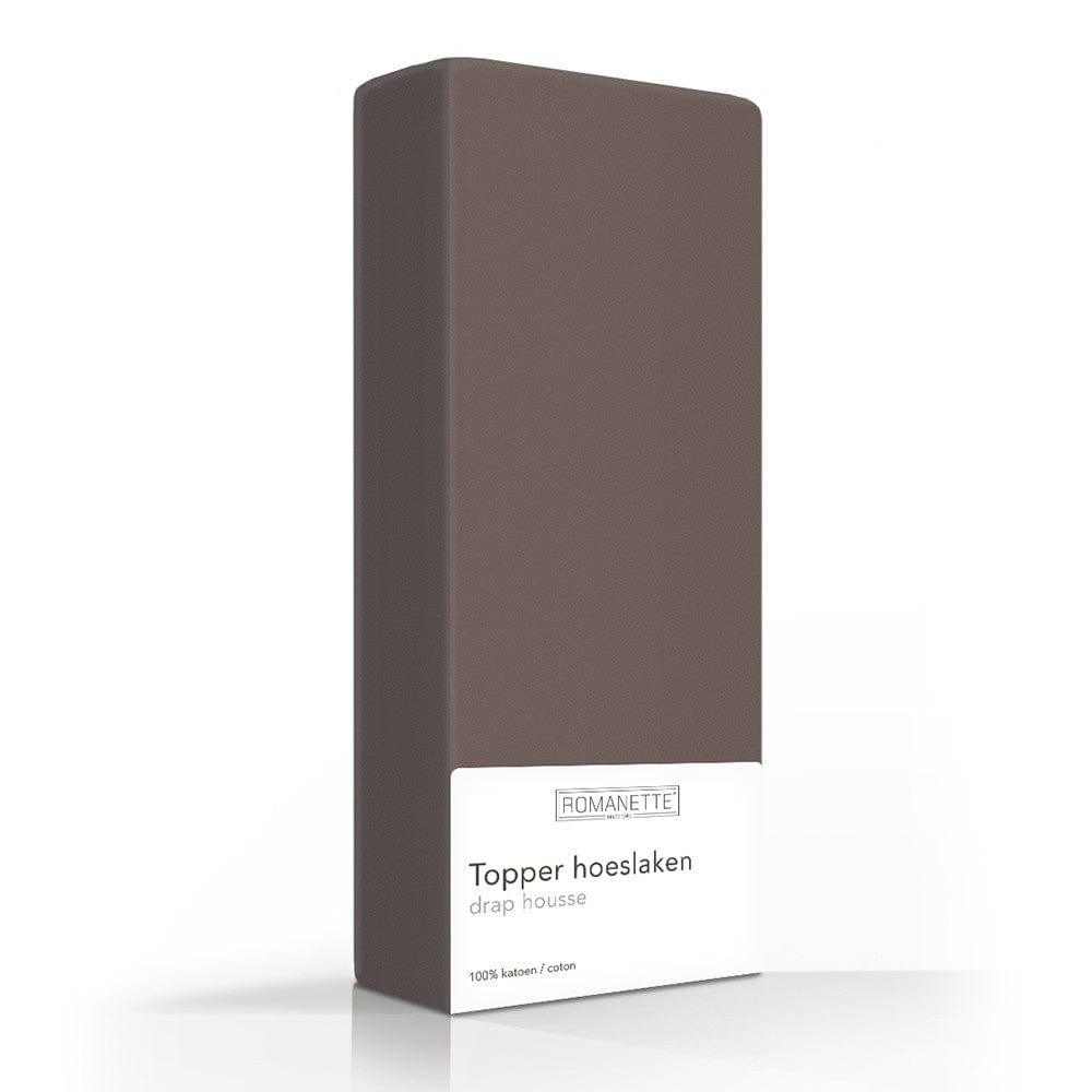 Romanette Hoeslaken Topper Hoeslaken Katoen Taupe