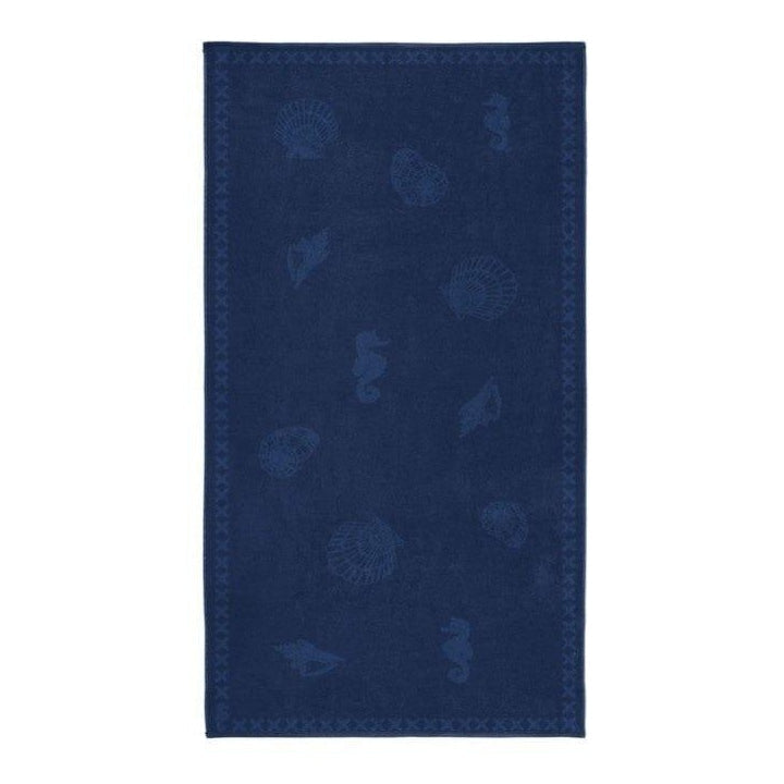 Seahorse Strandlaken 100 x 200 cm Strandlaken Shells Navy