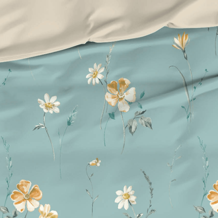 Satin d'Or Dekbedovertrek Zabina Aqua Satijn - Bedtextielonline.be