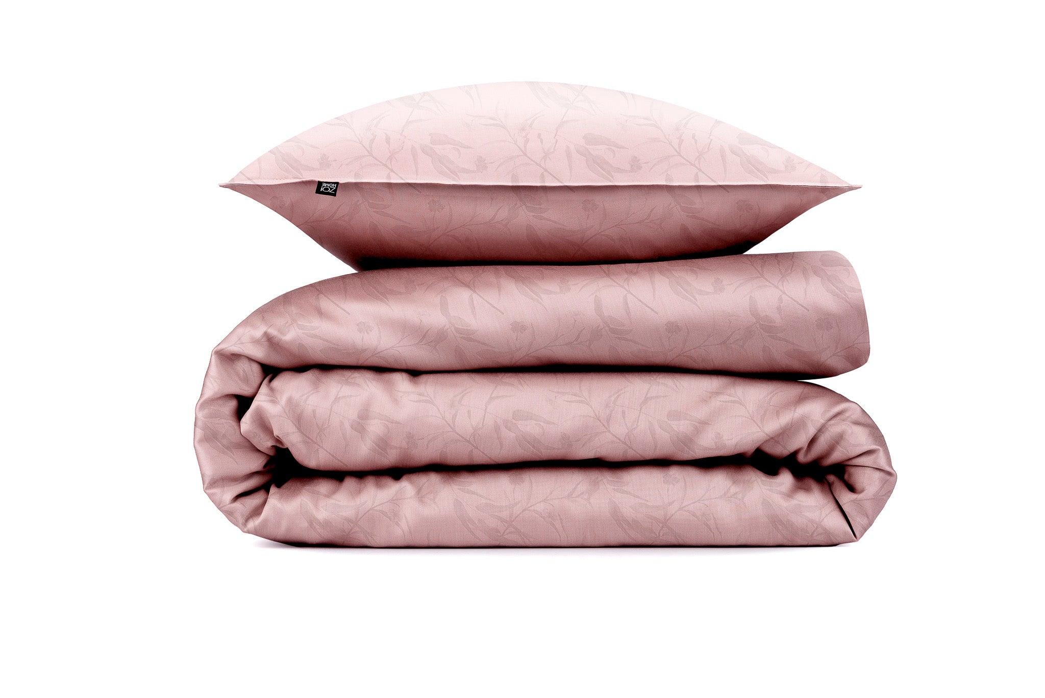 Zo Home Dekbedovertrek Fiori-di-Satinado Shady Pink Satijn - Bedtextielonline.be