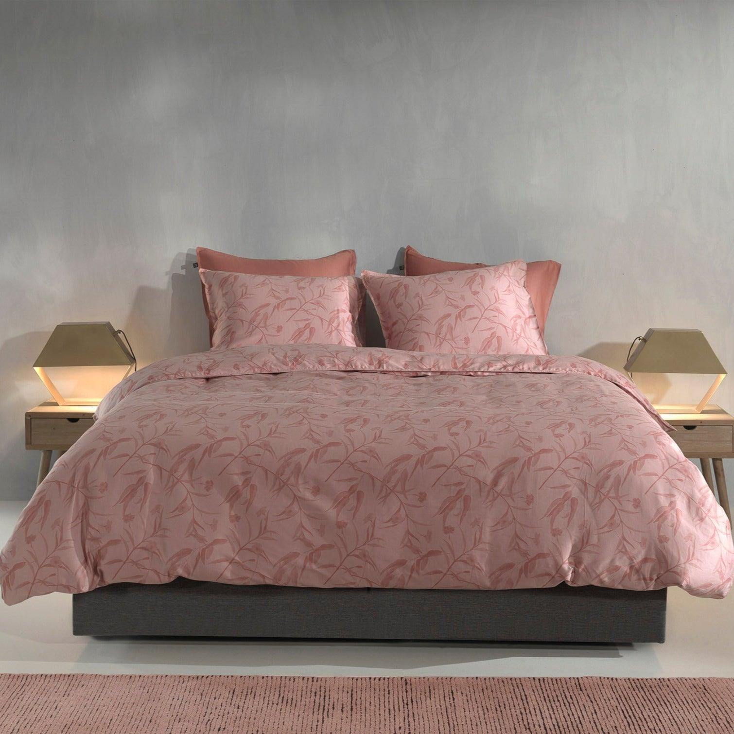 Zo Home Dekbedovertrek Fiori-di-Satinado Shady Pink Satijn - Bedtextielonline.be